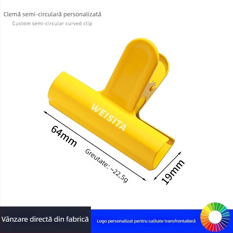 Willita Clip metalic – Multifuncțional pentru dosare, fișiere și chitanțe, cu design arc semicircular