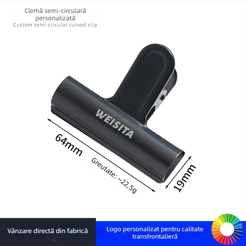 Willita Clip metalic – Multifuncțional pentru dosare, fișiere și chitanțe, cu design arc semicircular