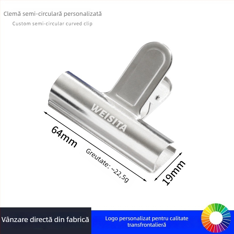 Willita Clip metalic – Multifuncțional pentru dosare, fișiere și chitanțe, cu design arc semicircular