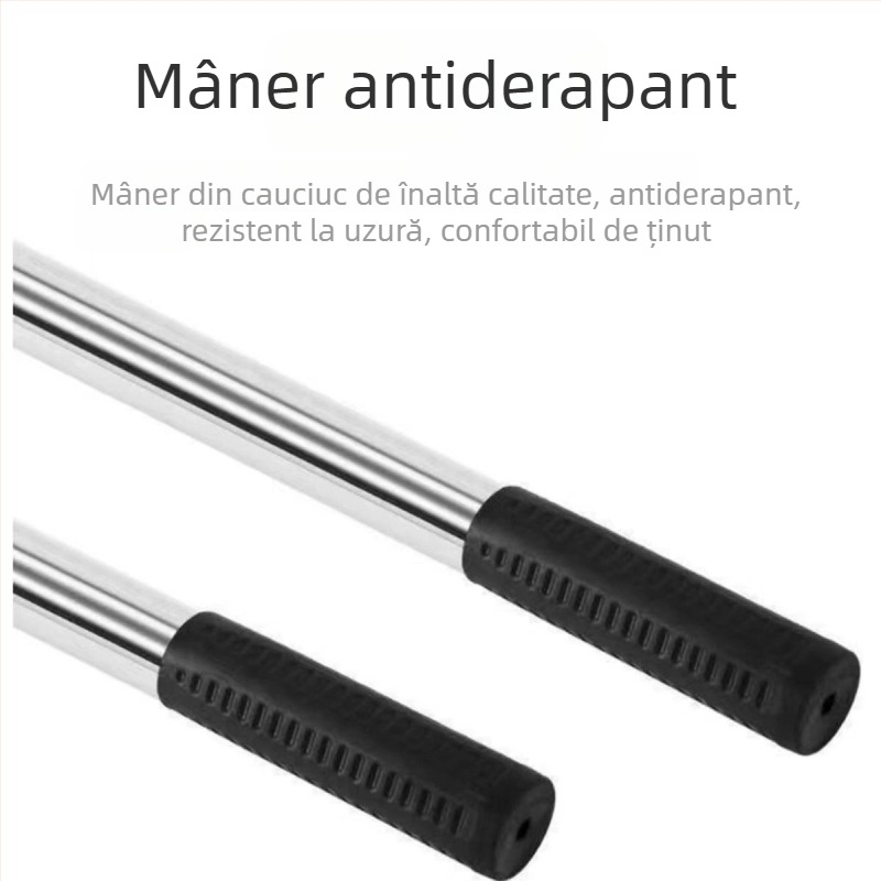 Tijă de plasă pentru pescuit din oțel inoxidabil, 500 g, monobloc, neextensibil