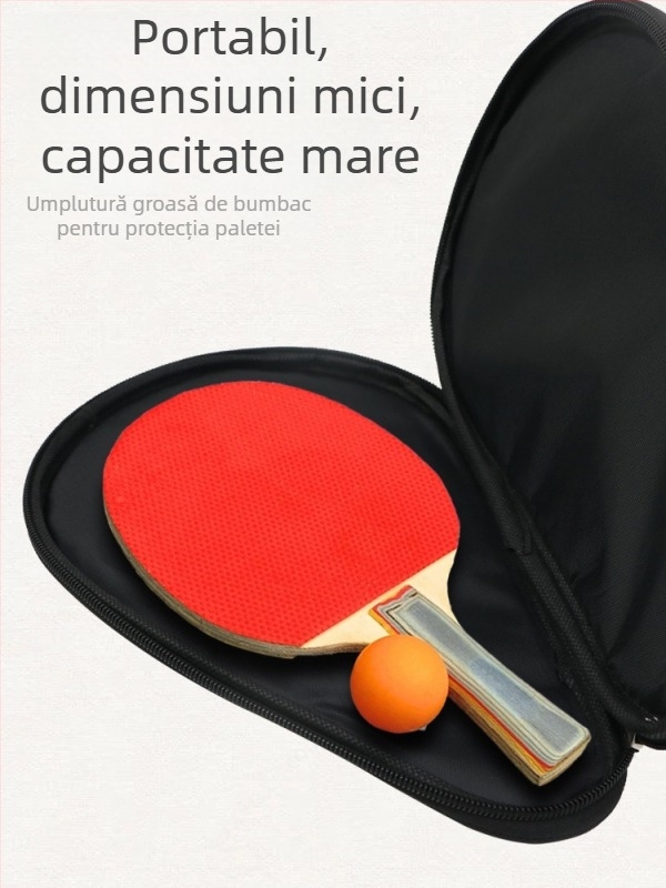 Geantă de depozitare pentru rachetă de ping-pong, în formă de dovleac, din Oxford, personalizabilă cu logo, potrivită pentru tenis de masă și tenis cu pene