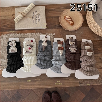 Șosete pentru copii, lungime medie până la gambe, groase, tricotate, din fibră acrilică, uni, pentru 3–8 ani