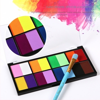 Xu Peng Set Pigmenți pentru Față și Corp pe Bază de Apă, Cutie cu 8 Compartimente (Brand: Xu Peng; Material: pe bază de apă; Utilizare: pictură cu acuarele; Ambalaj: cutie cu 8 compartimente)