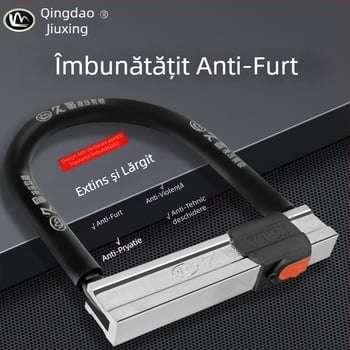 Lacăt în formă de U Jiuxing pentru vehicule electrice, motociclete și biciclete – oțel aliat, modele X18, 388, 8362; greutate 1,6 kg; stil modern minimalist