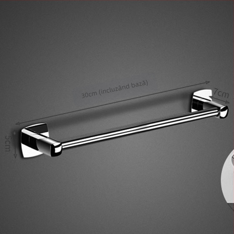 Bară de prosoape pentru baie, din aliaj de cupru, 1 nivel, finisaj lucios, încărcare 5 kg