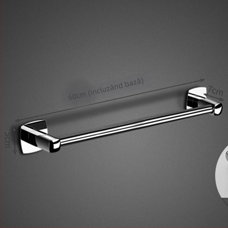 Bară de prosoape pentru baie, din aliaj de cupru, 1 nivel, finisaj lucios, încărcare 5 kg