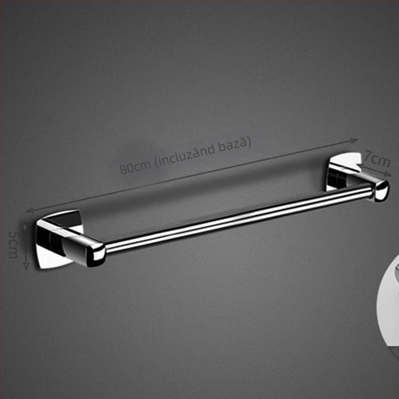 Bară de prosoape pentru baie, din aliaj de cupru, 1 nivel, finisaj lucios, încărcare 5 kg