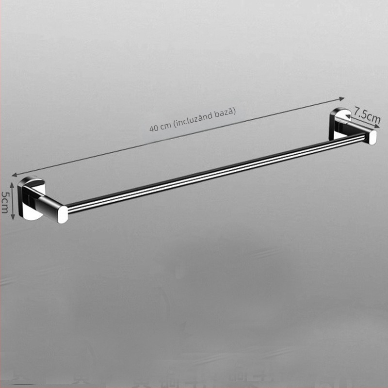 Bară de prosoape pentru baie, din aliaj de cupru, 1 nivel, finisaj lucios, încărcare 5 kg