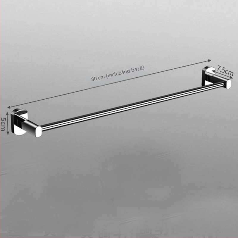 Bară de prosoape pentru baie, din aliaj de cupru, 1 nivel, finisaj lucios, încărcare 5 kg