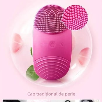 Estma Curățitor facial din silicon, dispozitiv electric pentru curățarea porilor și îndepărtarea punctelor negre, pentru uz casnic