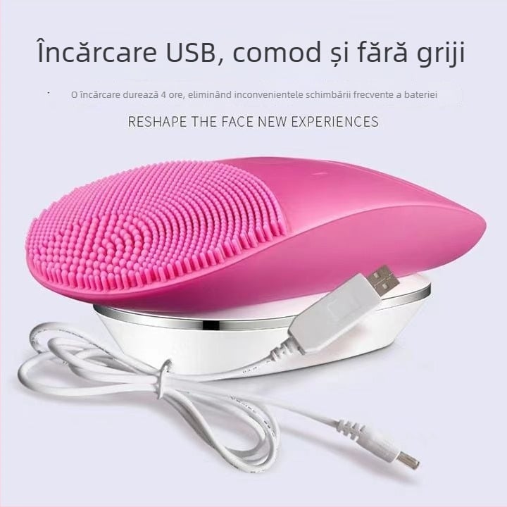 Estma Curățitor facial din silicon, dispozitiv electric pentru curățarea porilor și îndepărtarea punctelor negre, pentru uz casnic