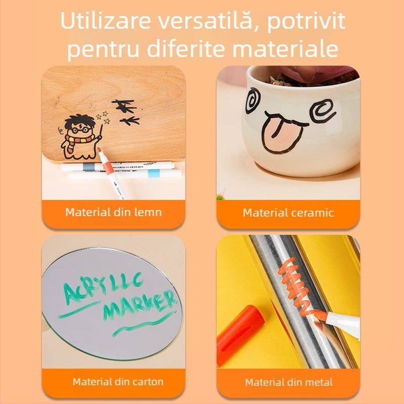 Marker acrylic cu cerneală pe bază de apă pentru desen DIY și graffiti – Next Door Pinchuang