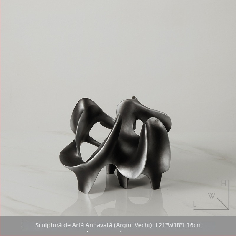 Sculptură de figură din rășină, stil modern minimalist, design stickman