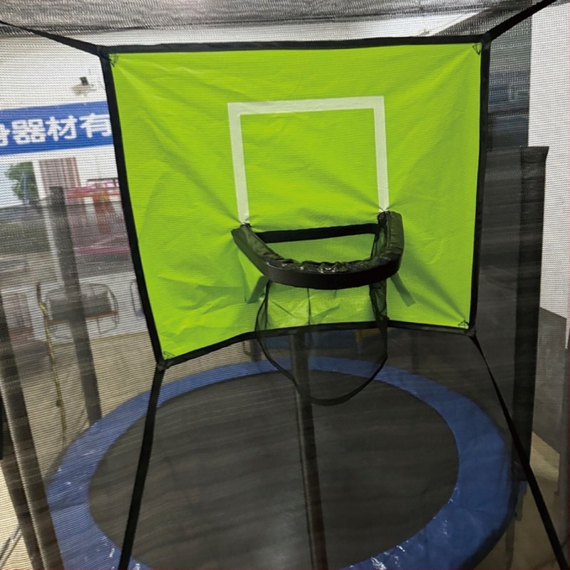 Trambulină pentru copii cu coș de baschet și panou, minge PVC moale (Brand: gsd; Material: PVC; Potrivit pentru: General)