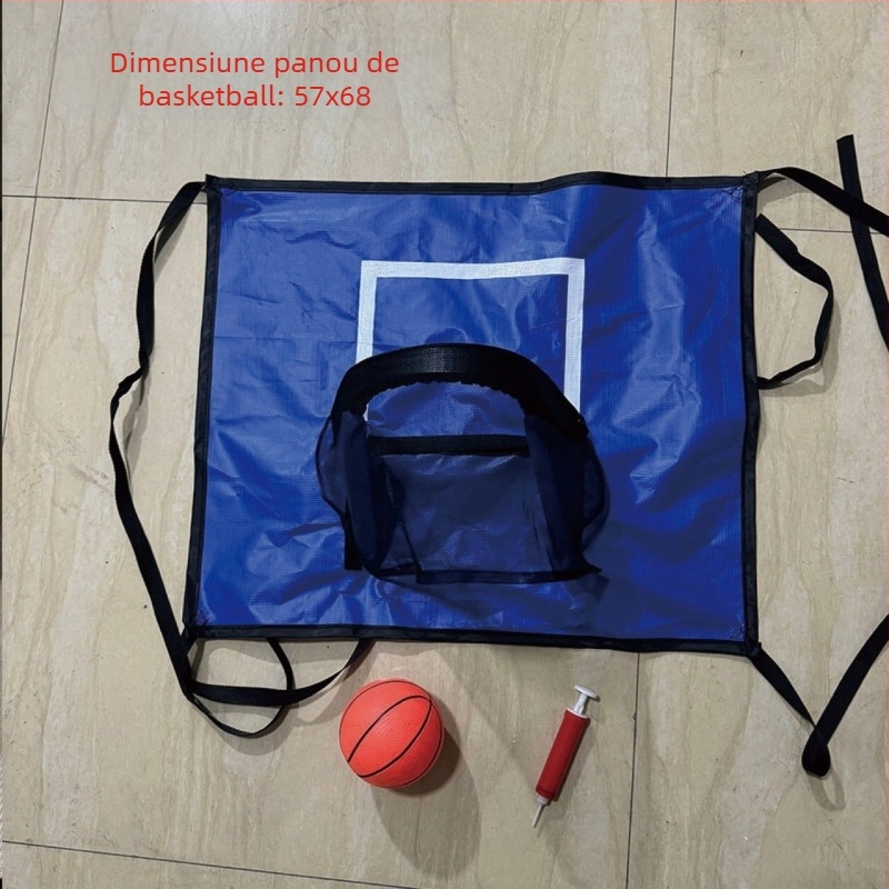 Trambulină pentru copii cu coș de baschet și panou, minge PVC moale (Brand: gsd; Material: PVC; Potrivit pentru: General)