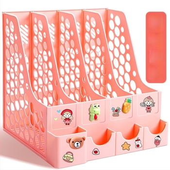 Raft de fișiere cu patru coloane pentru birou, construcție din plastic, model 10036, marcă Excellent, greutate netă 65 g