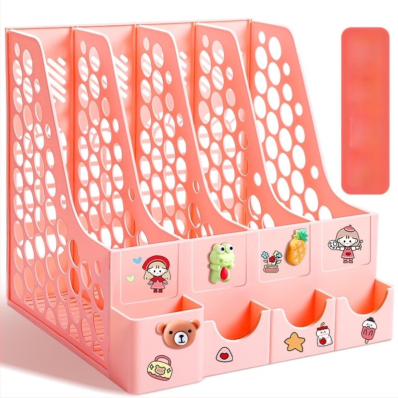 Raft de fișiere cu patru coloane pentru birou, construcție din plastic, model 10036, marcă Excellent, greutate netă 65 g