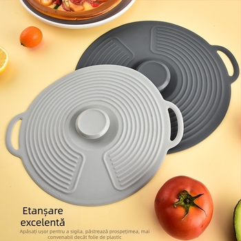 Capace din silicon pentru vase de bucătărie – calitate alimentară, anti-scurgere, păstrarea prospețimii; 200 g; brand JM; ambalaj: PP pungă; personalizare disponibilă