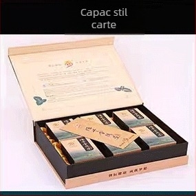 Set cadou ceai Dragon Ball cu borcan de coajă de mandarin, cutie cadou și ambalaj pentru ceai de flori. Materiale: hârtie kraft, carton ondulat, piele de viată albă, carton gri. Personalizare disponibilă. Meșteșug: UV, relief, ștampilare cu fier, argintiu 