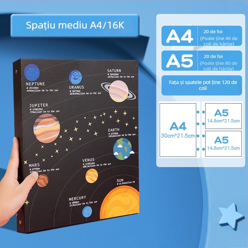 Album pentru pictură cu clipsuri, model 985; poate ține până la 160 coli; material: Alt; grosimea materialului: Hârtie