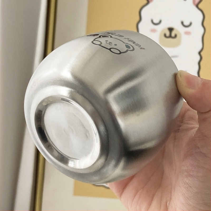 Cană pentru copii din oțel inoxidabil, design cartoon, pereți dubli, corp îngroșat, protecție împotriva arsurilor, rezistență la cădere