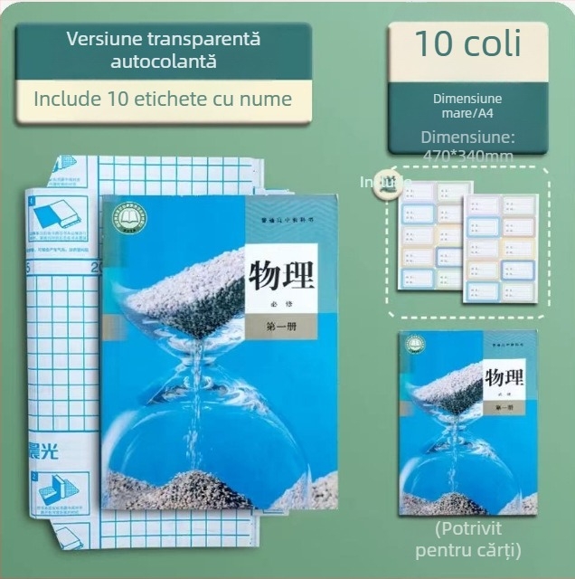 M&G Morning Light set huse transparente pentru cărți – huse din plastic, impermeabile, cod 94493, IP autorizat: Nu