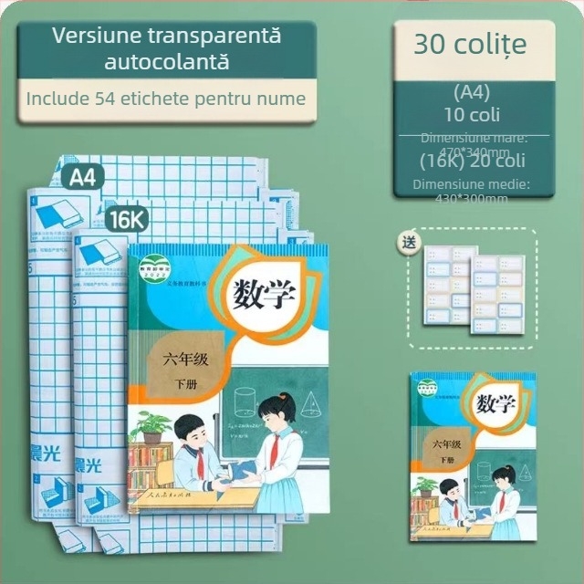 M&G Morning Light set huse transparente pentru cărți – huse din plastic, impermeabile, cod 94493, IP autorizat: Nu