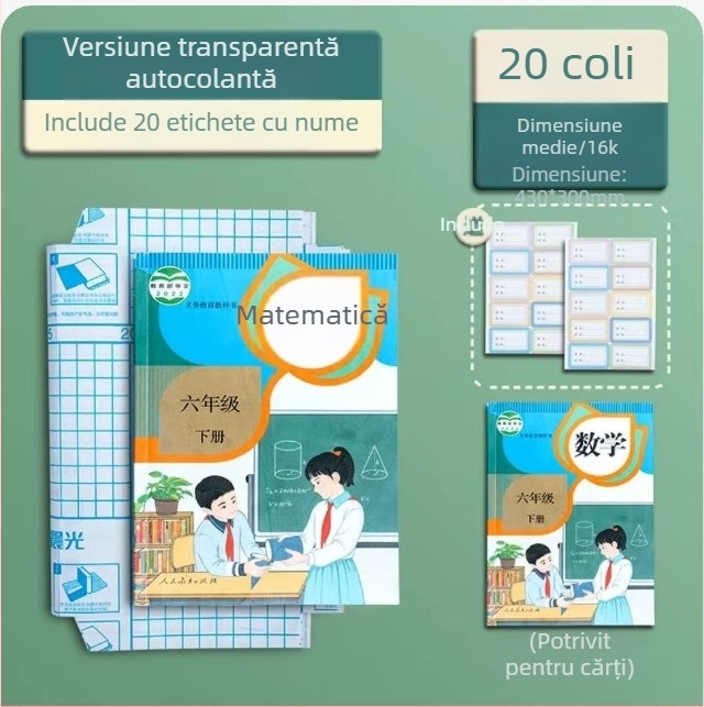 M&G Morning Light set huse transparente pentru cărți – huse din plastic, impermeabile, cod 94493, IP autorizat: Nu