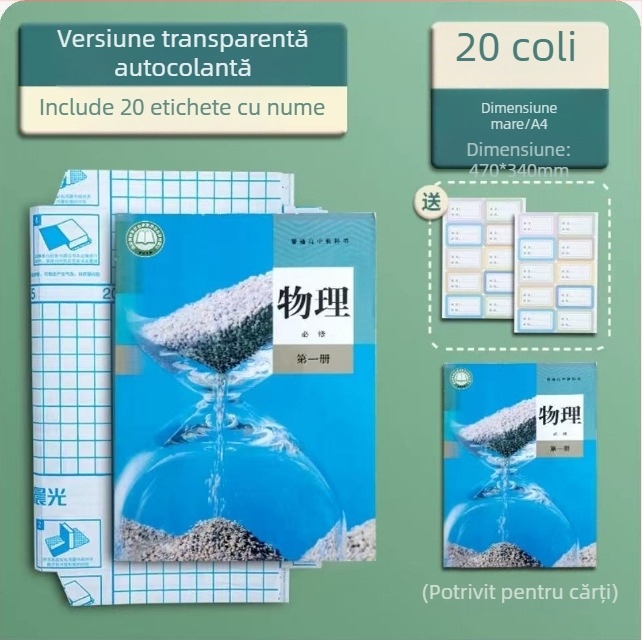 M&G Morning Light set huse transparente pentru cărți – huse din plastic, impermeabile, cod 94493, IP autorizat: Nu