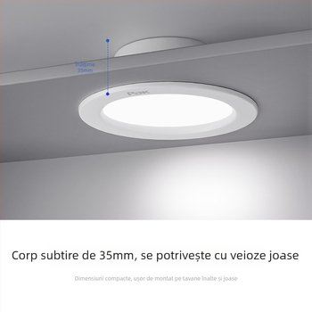 Spot LED încastrat pentru tavan, montaj ascuns, 220V, CRI 80–89, carcasă din oțel laminat la rece, certificare 3C 2020011001289084