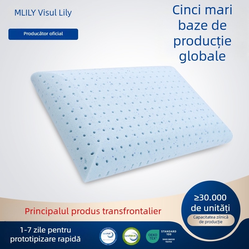 Pernă din spumă cu memorie, formă dreptunghiulară, 0.55-1.0 kg, husă din fibre poliesterice, nucleu din spumă cu memorie