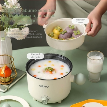 Oală electrică de gătit, model DTM-ball cu mâner sferic, capacitate până la 2 L, pentru 2–3 persoane, interior ceramic antiaderent negru, control prin buton, izolație și aburi rapizi