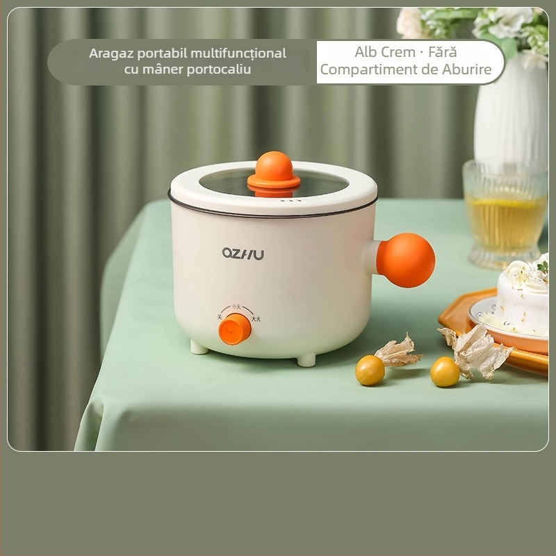 Oală electrică de gătit, model DTM-ball cu mâner sferic, capacitate până la 2 L, pentru 2–3 persoane, interior ceramic antiaderent negru, control prin buton, izolație și aburi rapizi