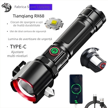 Fenar LED din aliaj de aluminiu, baterie 5500mAh, putere 30W, acționare manuală, rază de până la 500 m