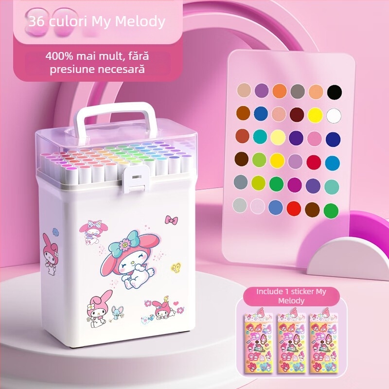 Chalk Time markeri acrili – opaci, stivabili, set pentru desen la școala primară