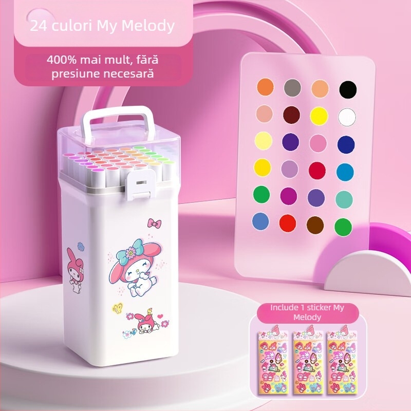 Chalk Time markeri acrili – opaci, stivabili, set pentru desen la școala primară