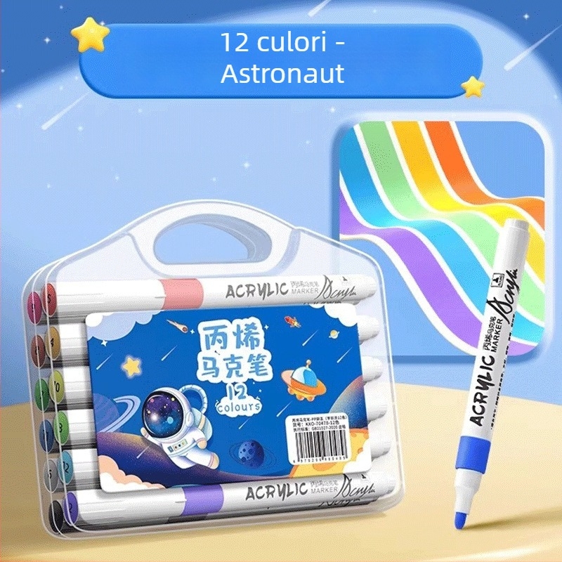 Marker acrilic pentru copii – cerneală opacă, pictură cu acuarele, reîncărcabil în alte nuanțe