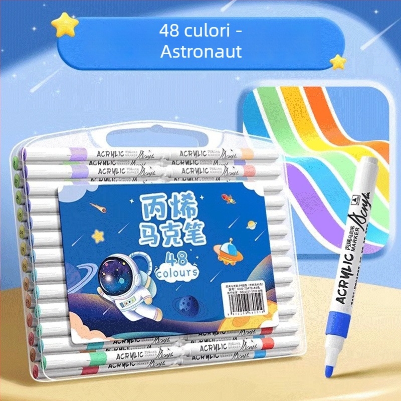 Marker acrilic pentru copii – cerneală opacă, pictură cu acuarele, reîncărcabil în alte nuanțe