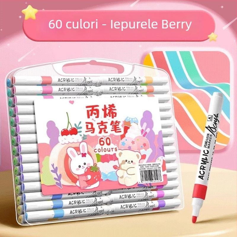 Marker acrilic pentru copii – cerneală opacă, pictură cu acuarele, reîncărcabil în alte nuanțe
