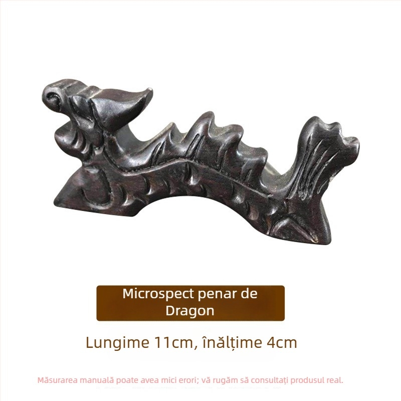 Suport pentru pix în stil montan – design cu cinci degete, lemn de mahon și catalpa, Weizhuang, model Mahogany Pen Mountain