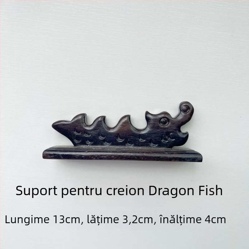 Suport pentru pix în stil montan – design cu cinci degete, lemn de mahon și catalpa, Weizhuang, model Mahogany Pen Mountain