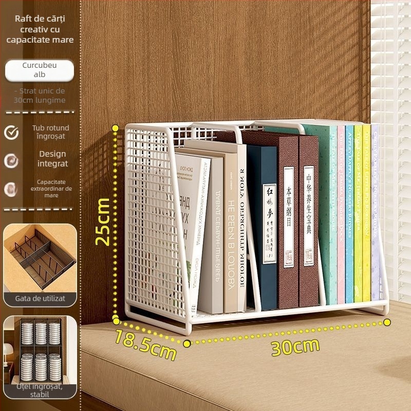 Organizator metalic de birou cu mai multe etaje, cu clips pentru cărți; marcă privată autorizată; import: Nu; IP: Nu; cadou: Nu