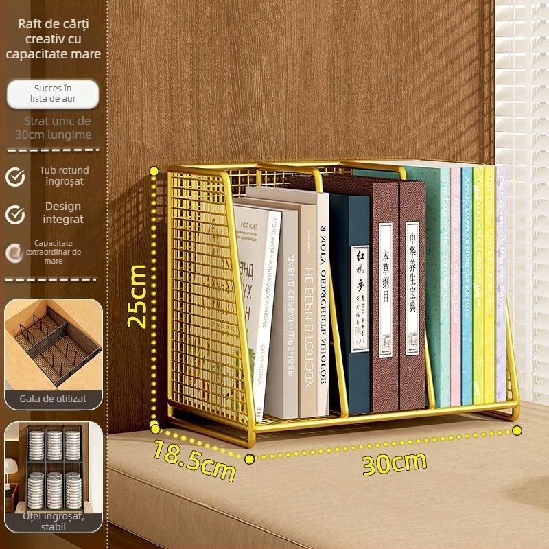 Organizator metalic de birou cu mai multe etaje, cu clips pentru cărți; marcă privată autorizată; import: Nu; IP: Nu; cadou: Nu