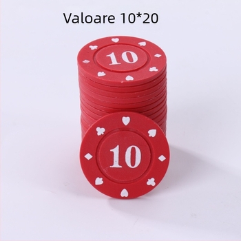 Set de chipuri pentru Mahjong și jocuri de cărți, Texas Hold'em – 38 mm, material PP, cu două fețe, rezistente la uzură, set complet
