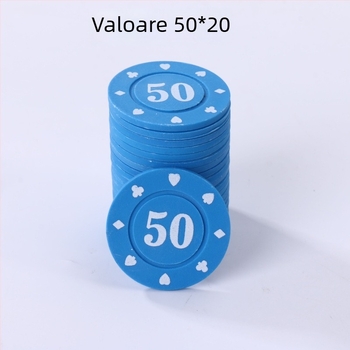 Set de chipuri pentru Mahjong și jocuri de cărți, Texas Hold'em – 38 mm, material PP, cu două fețe, rezistente la uzură, set complet