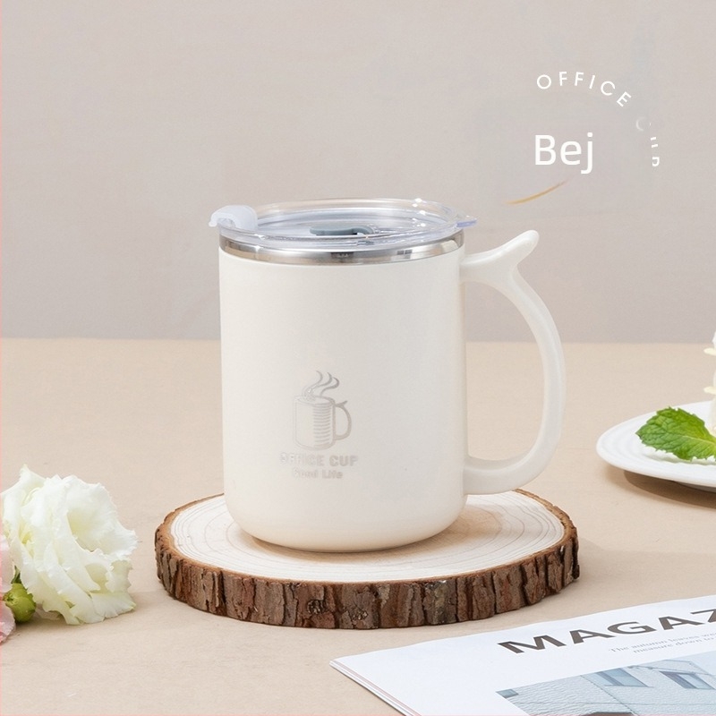 Cană din oțel inoxidabil 304 cu izolație dublă, etanșă, capac din PP – brand KEBI