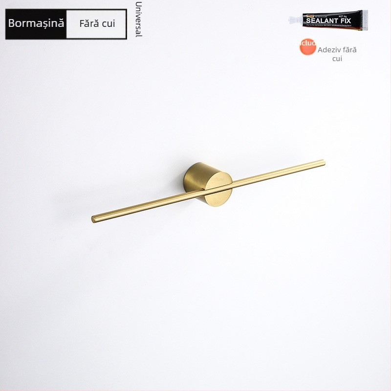 Suport pentru prosoape din aliaj de aluminiu, finisaj vopsit/oxidat, tijă unică, încărcare 10 kg, stil Light Luxury, Nordic minimalist