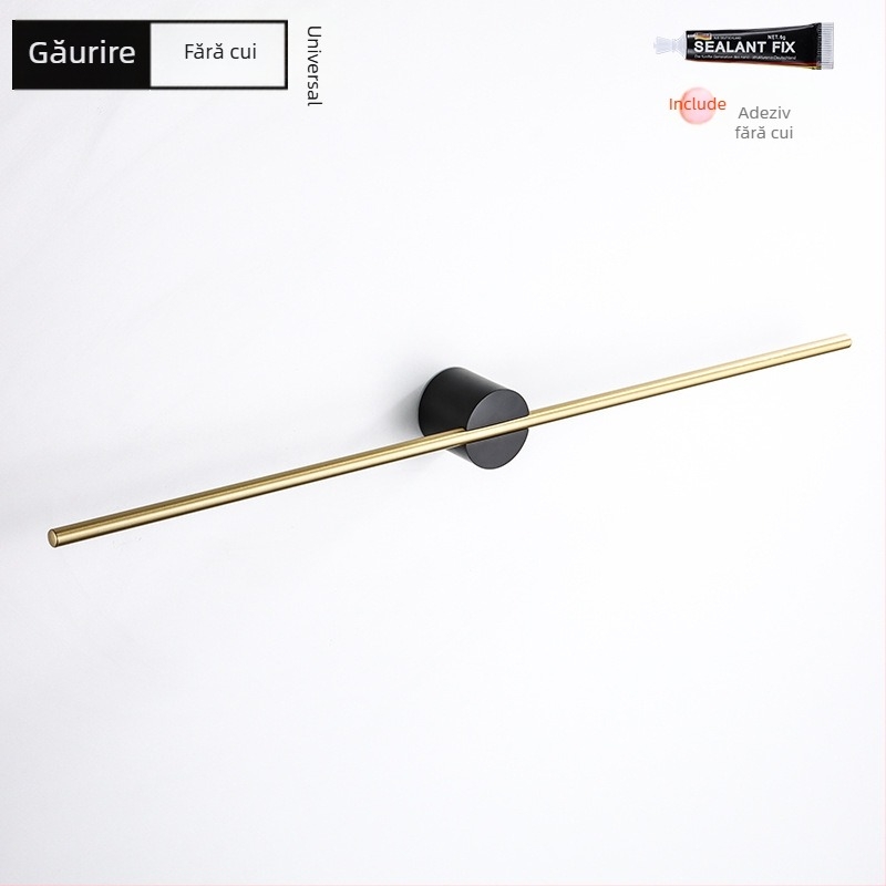 Suport pentru prosoape din aliaj de aluminiu, finisaj vopsit/oxidat, tijă unică, încărcare 10 kg, stil Light Luxury, Nordic minimalist