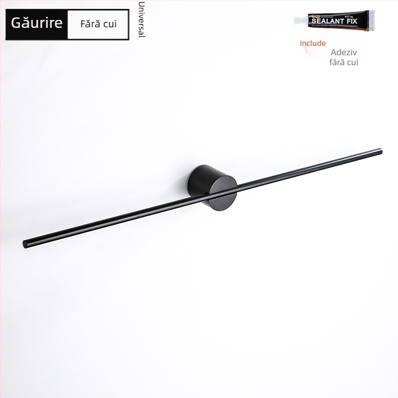 Suport pentru prosoape din aliaj de aluminiu, finisaj vopsit/oxidat, tijă unică, încărcare 10 kg, stil Light Luxury, Nordic minimalist