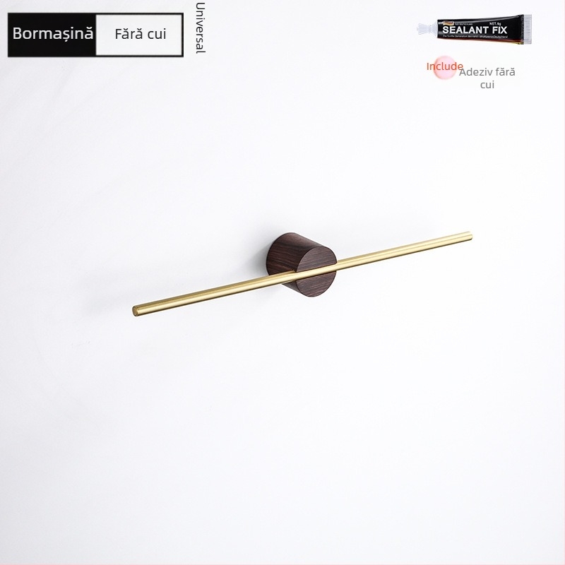 Suport pentru prosoape din aliaj de aluminiu, finisaj vopsit/oxidat, tijă unică, încărcare 10 kg, stil Light Luxury, Nordic minimalist